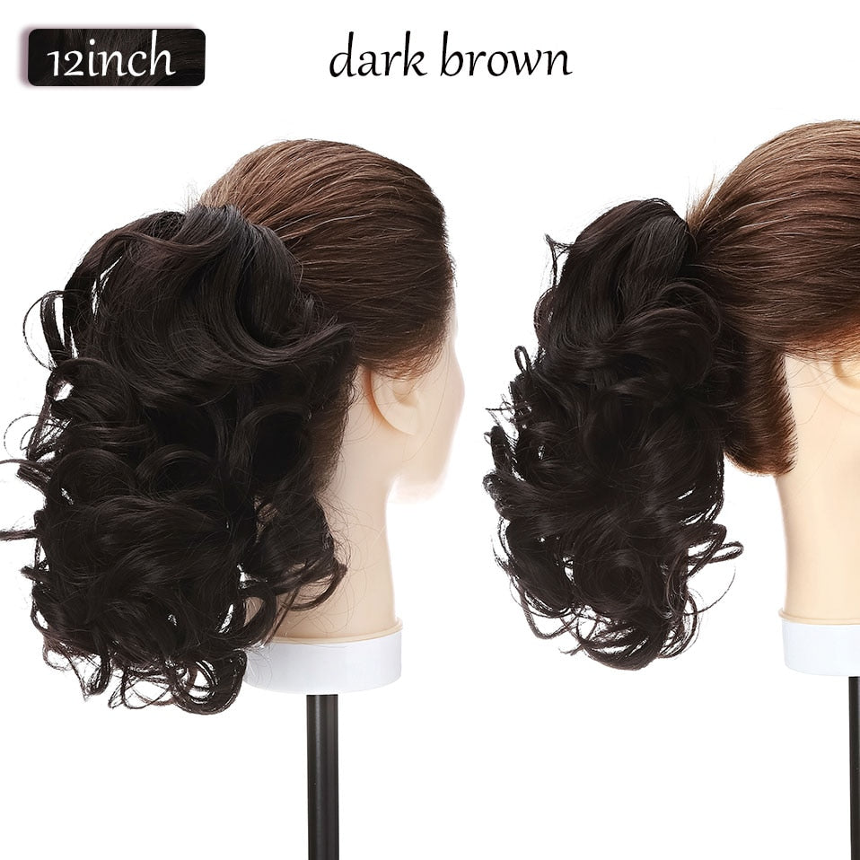 12" Short Wavy Claw Clip In Ponytail
