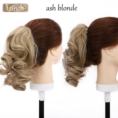 12" Short Wavy Claw Clip In Ponytail