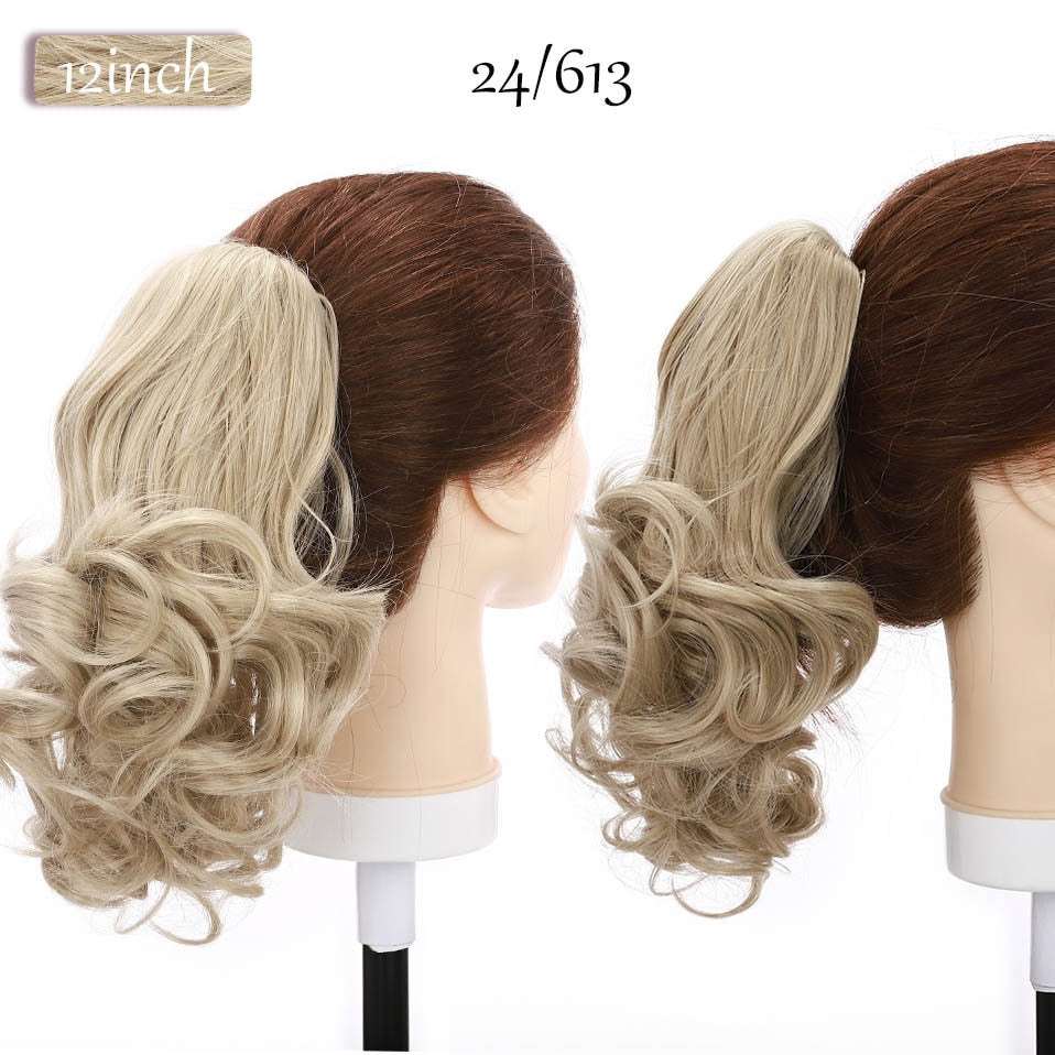 12" Short Wavy Claw Clip In Ponytail