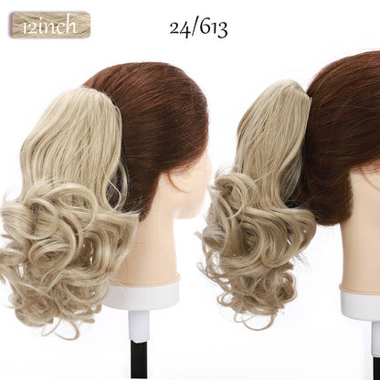 12" Short Wavy Claw Clip In Ponytail