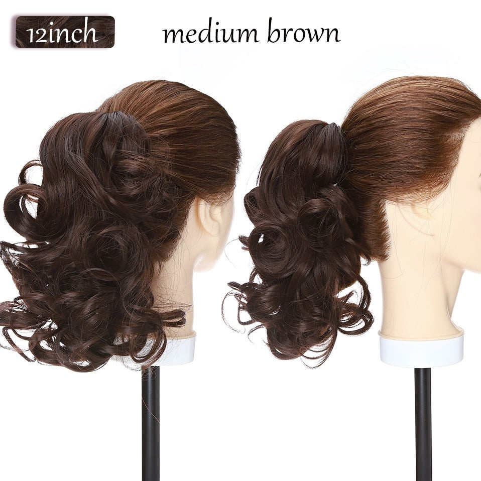 12" Short Wavy Claw Clip In Ponytail