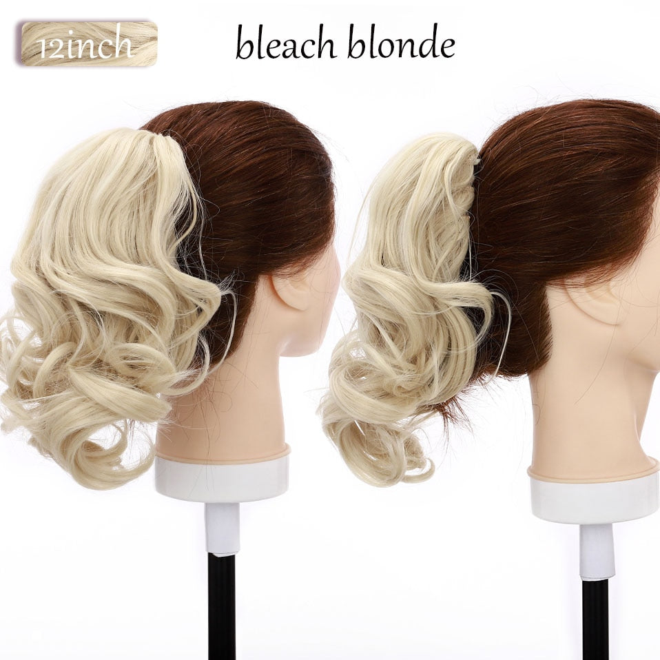 12" Short Wavy Claw Clip In Ponytail