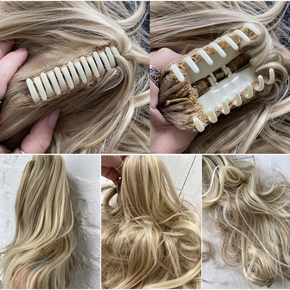 12" Short Wavy Claw Clip In Ponytail