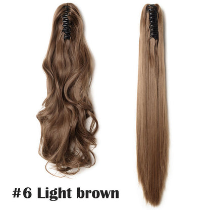 Wavey & Straight Claw Clip In Ponytail