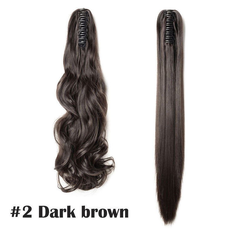 Wavey & Straight Claw Clip In Ponytail