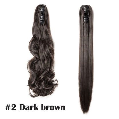 Wavey & Straight Claw Clip In Ponytail