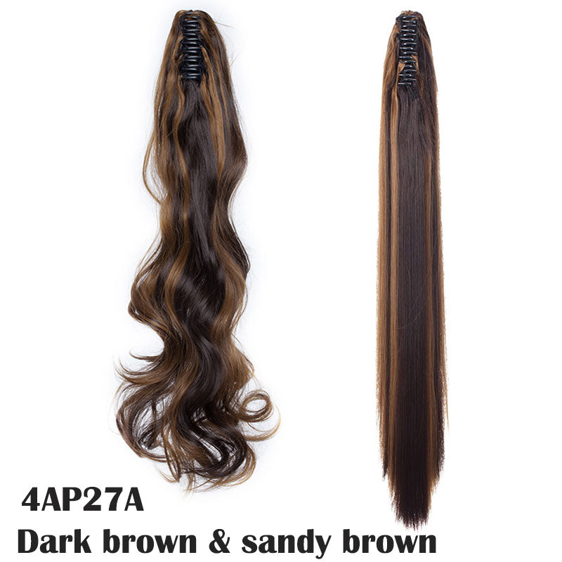 Wavey & Straight Claw Clip In Ponytail