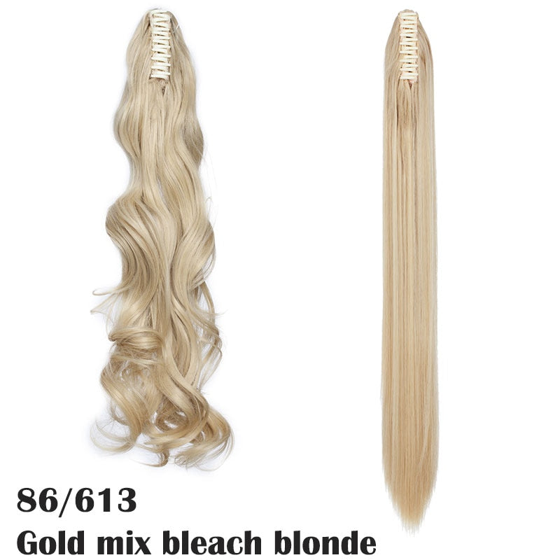 Wavey & Straight Claw Clip In Ponytail