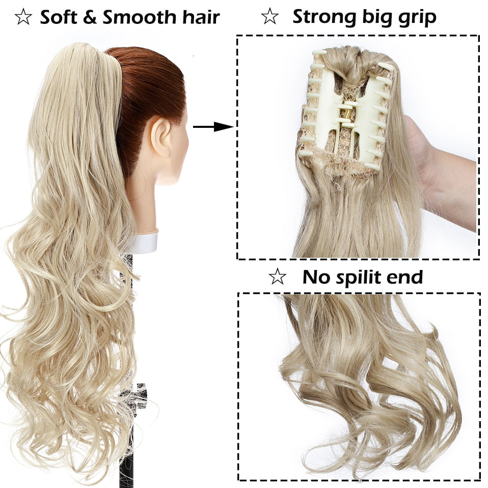 12" Short Wavy Claw Clip In Ponytail