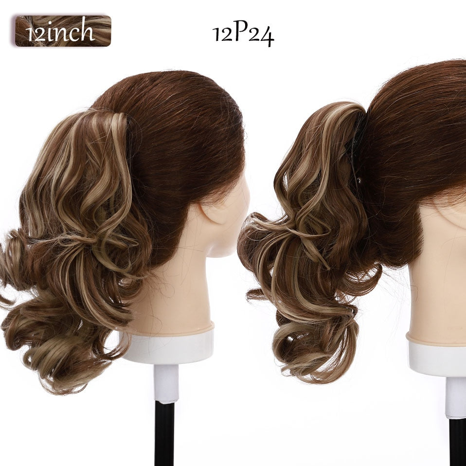 12" Short Wavy Claw Clip In Ponytail