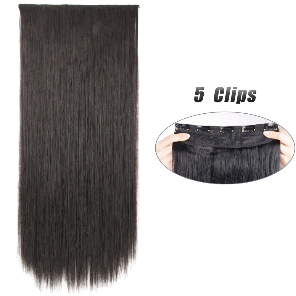 Straight Hair Clip Extensions