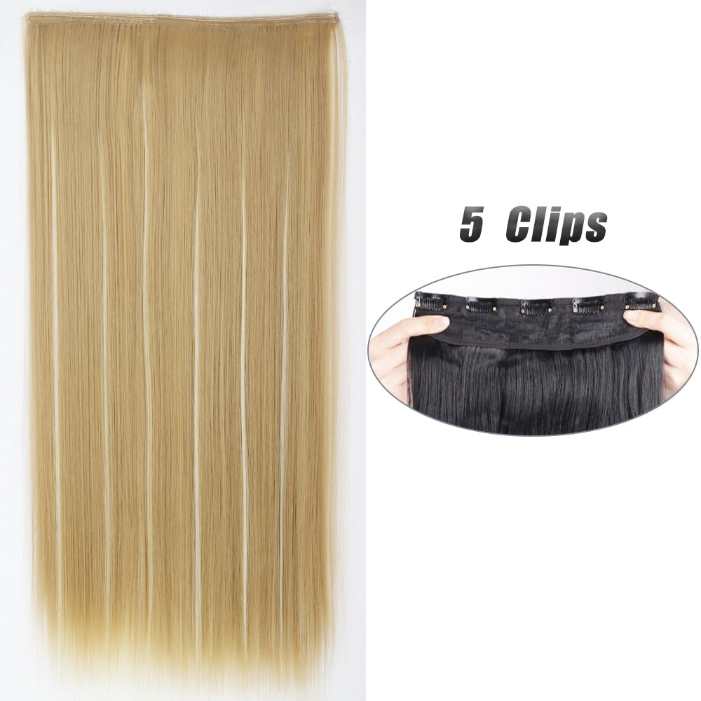 Straight Hair Clip Extensions
