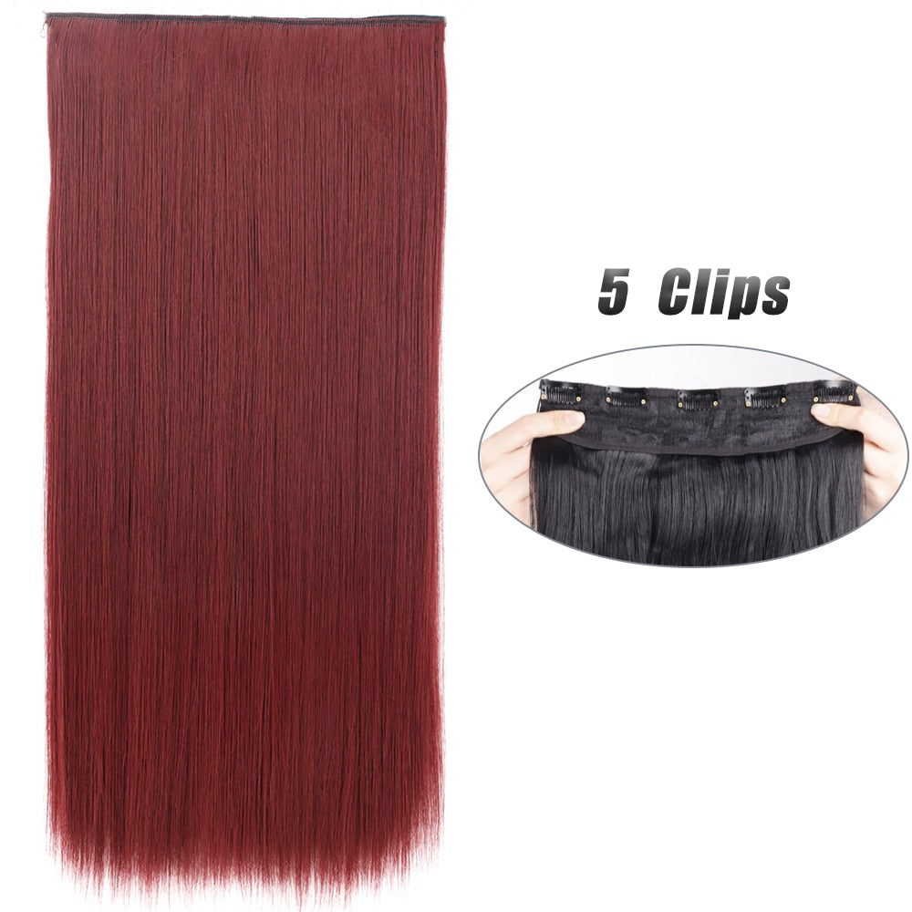 Straight Hair Clip Extensions