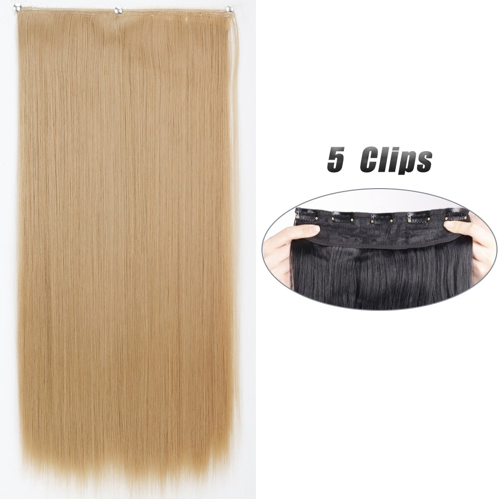 Straight Hair Clip Extensions